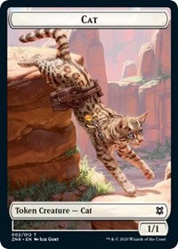 Cat // Goblin Construct Double-sided Token [Zendikar Rising]