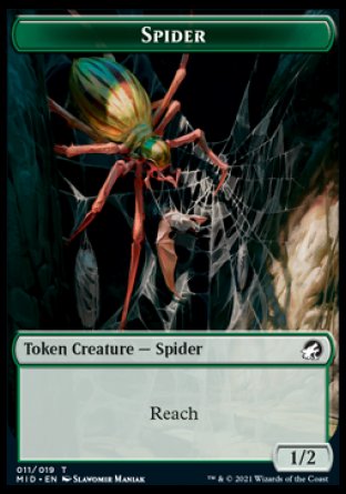 Beast (007) // Spider Double-Sided Token [Innistrad: Midnight Hunt Commander Tokens]