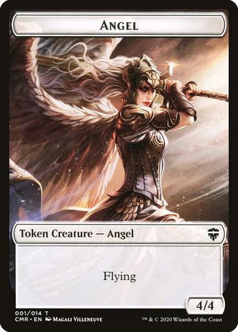 Angel // Elf Warrior Double-Sided Token [Commander Legends Tokens]