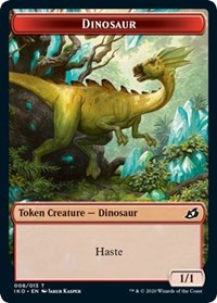 Dinosaur // Human Soldier (004) Double-Sided Token [Ikoria: Lair of Behemoths Tokens]
