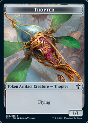 Golem (025) // Thopter Double-Sided Token [Commander 2021 Tokens]