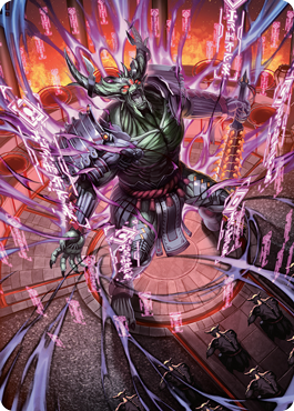 Hidetsugu, Devouring Chaos Art Card [Kamigawa: Neon Dynasty Art Series]