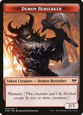 Treasure // Demon Berserker Double-Sided Token [Kaldheim Tokens]
