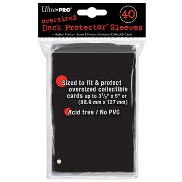 Black Oversized Deck Protectors Single Sleeves