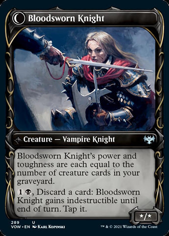 Bloodsworn Squire // Bloodsworn Knight (Showcase Fang Frame) [Innistrad: Crimson Vow]