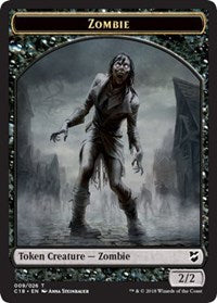 Zombie // Shapeshifter Double-Sided Token [Commander 2018 Tokens]