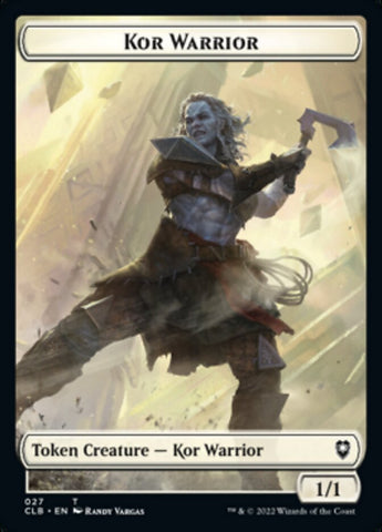 Kor Warrior // Treasure Double-Sided Token [Commander Legends: Battle for Baldur's Gate Tokens]