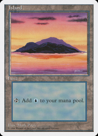 Island (Dark Clouds, Signature on Bottom Right) [Introductory Two-Player Set]