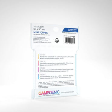 Gamegenic PRIME Sleeves: Mini-Square (Dark Blue)