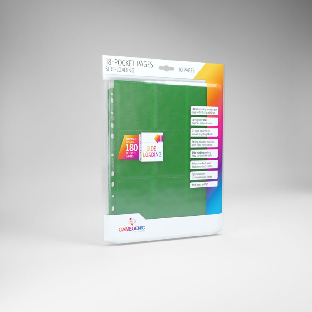 Gamegenic: Sideloading 18-Pocket Pages: 10 pg (Green)