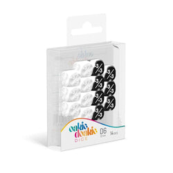 Oakie Doakie Dice D6 Dice 12 mm Positive/Negative - White