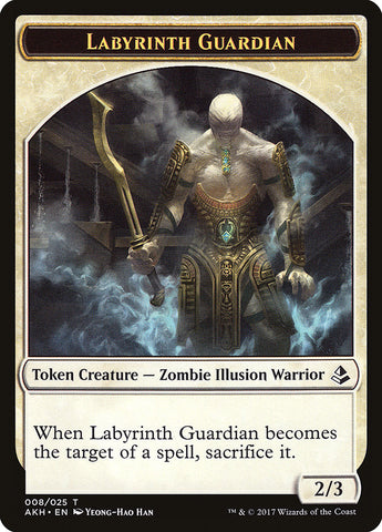 Warrior // Labyrinth Guardian Double-Sided Token [Amonkhet Tokens]