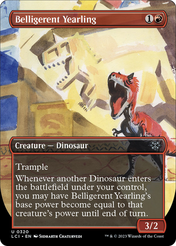 Belligerent Yearling (Borderless) [The Lost Caverns of Ixalan]