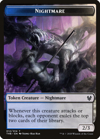 Human Soldier // Nightmare Double-Sided Token [Theros Beyond Death Tokens]