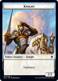 Knight // Food (16) Double-Sided Token [Throne of Eldraine Tokens]