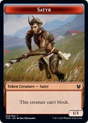 Satyr // Wall Double-Sided Token [Theros Beyond Death Tokens]