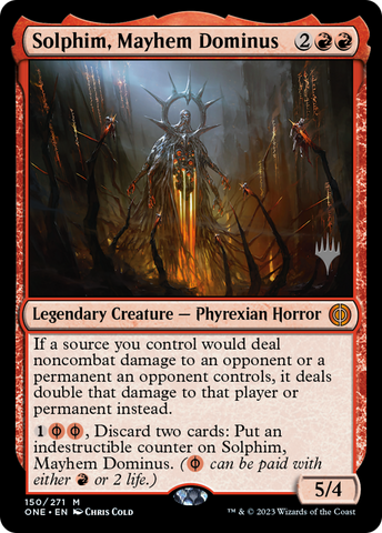 Solphim, Mayhem Dominus (Promo Pack) [Phyrexia: All Will Be One Promos]