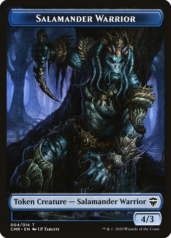 Salamander Warrior // Zombie Double-Sided Token [Commander Legends Tokens]