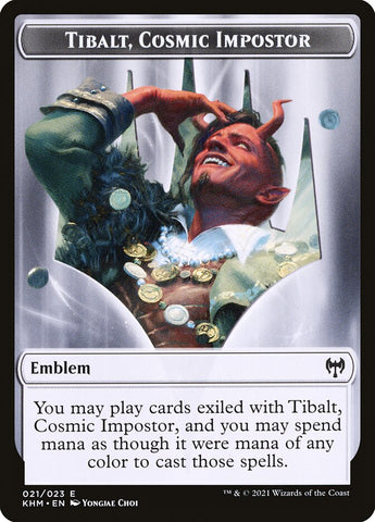 Treasure // Tibalt, Cosmic Impostor Emblem Double-Sided Token [Kaldheim Tokens]