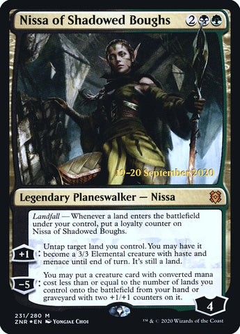 Nissa of Shadowed Boughs [Zendikar Rising Prerelease Promos]