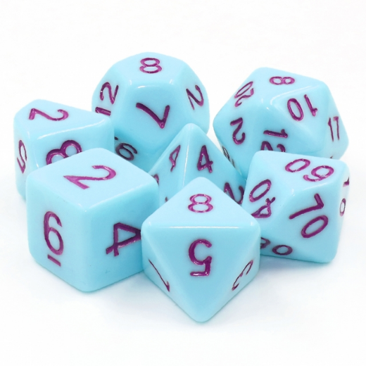 Dice Set - Opaque Blue Jay