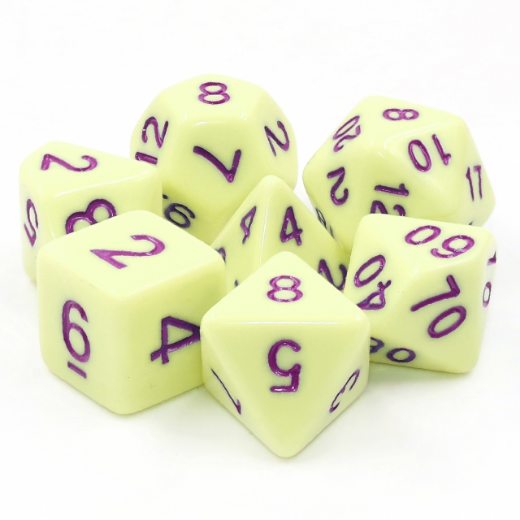 Dice Set - Opaque Eggshell